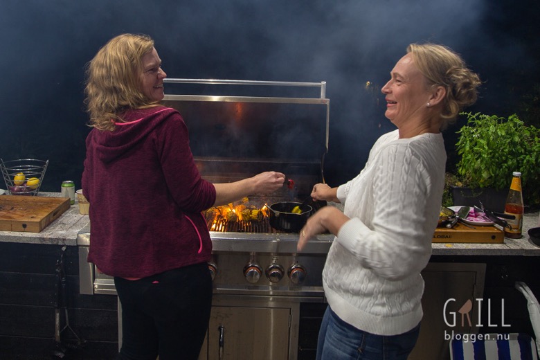 rolig kickoff middag grillning stockholm