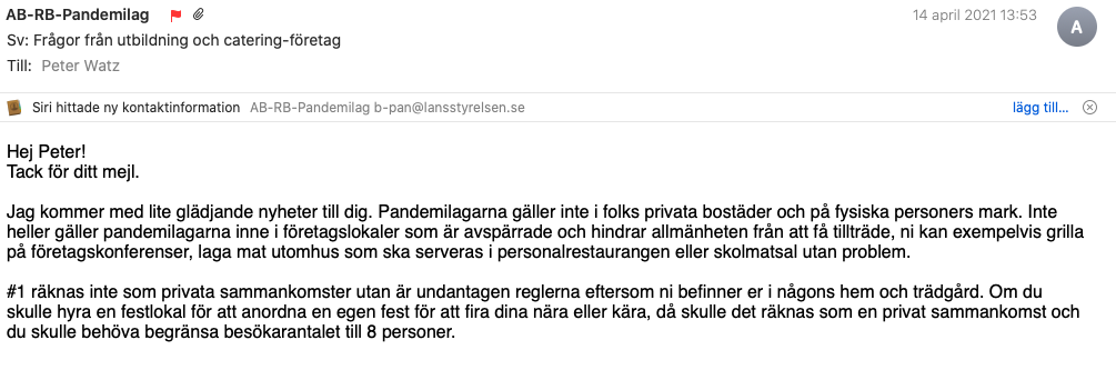 grillcatering grillevnet länsstyrelsen Stockholm svar1