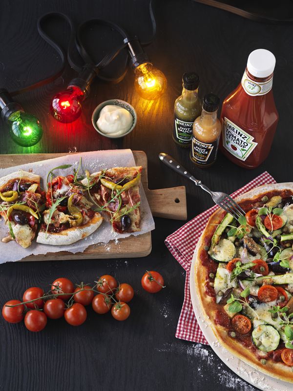 Heinz Smakrik tomatsas till grillade pizzor