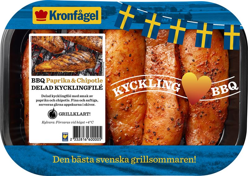 Kronfagel BBQ PaprikaChipotle delade fileer
